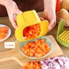 Fruit Vegetable Tools Dicing and Cutting Artifact Multifunctionele roestvrijstalen groente Carrot Cruid Comkomme Fries Tool Keukenaccessoires 230328