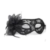 Party Masks Christmas Pure Handmade Venetian Jacquard Yarn Flower Feathers genomskinlig Lily Mask Drop Delivery 202 DH9WX
