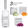 Utensili per frutta e verdura Trituratore Taglierina Affettatrice per verdure manuale portatile in acciaio inossidabile Grattugia facile da pulire con manico Utensile da cucina multiuso per la casa 230328