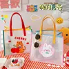 Torby plażowe Ins Summer Girl Jelly Bag Cartoon Bear Transpare Waterproof Waterproof Beach Student Ręka podróżna 230327