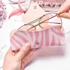 Sunglasses Cases Bags 2020 Zebra Pattern Glasses Case Women Portable Case PU Leather Sun Eye Glasses Box For Eyeglass Sunglasses Cute Protection Bag J230328