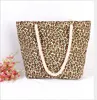 أكياس الشاطئ 2023 جديدة للأزياء عرضية للنساء S canvas Leopard Printable Rope 230327