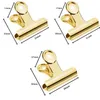 Pcs Or Petit Métal Charnière Clips Trombone Pinces Stationnaire Argent Fichier Classeur Pour Photos Pos Snack Emballage