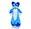 Fur Husky Dog Fox Mascot Costume Leather Halloween Terno Party Party Play Festival de Easter Festival de Halloween Carnaval