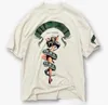 T-shirt da uomo Rep Vintage Tee Satan Dog Letter Print T-shirt allentata di marca a manica corta in difficoltà