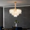 Hängslampor postmodern ljus lyx ljuskrona vardagsrum mat sovrum modell träd blad glas lyftändare