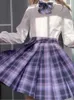 Gonne ZOKI Plaid Donna Gonna a pieghe Fiocco Nodo Estate Vita alta Preppy Ragazze Ballano Minigonna Carino A Line Harajuku Sexy Giappone Faldas 230327