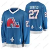 PERSONALIZADO hockey Quebec Nordiques Peter Forsberg Vintage Heritage Jersey Nikita Zadorov Samuel Girard Mikko Rantanen Peter Stastny Nazem Kadri