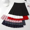 Skirts Women's Skirt Pleated Korean Style Summer Woman Fashion Clothing Pink Elastic High Waist Short White Mini Skirt For Girls 230328