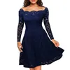 2022 autumn high-end Street trendsetter women's one neck Princess Dress