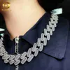 Zuanfa Moissanite Jewelry Hip Hop 18mm Mens Necklace 925 Silver Cuban Link Chain for Men