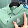 Bu Male War Horse Embroidered Poloシャツカジュアル長袖Tシャツデザイナースウェットシャツ夏のビジネスプルオーバーTシャツ快適なコットンティー