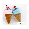 Hondenspeelgoed kauwt Pet Exquisite Ice Cream -touw Knoop Pink / Blue Drop Delivery 202 DHTOD