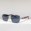 Nowe luksusowe typy projektantów Kajia spersonalizowane bezszramowe soczewki bezczelne czerwone czerwone typy okularów przeciwsłonecznych żeńskie CT0013