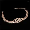 Necklace Earrings Set 2023 4-piece Jewelry Fashion Female Bride Crystal Bracelet Pendant Ring Gift