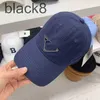 Designer 22SS 23STYLE P Família Triângulo Baseball Caps Letras de designer Bordado Chapéus de algodão imprimir cúpula unissex Cap de pico ajustável 05 YD54