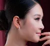 Boucles d'oreilles créoles Huggie prévenir les allergies 925 en argent Sterling creux en forme de coeur simple rangée Zircon cubique pour les femmes JewelryHoop