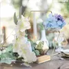 장식용 꽃 10pcs/로트 우아한 금속 화환 링 DIY 꿈의 포수 플로럴 후프 벽 교수형 웨딩 장식 테이블
