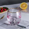 Wine Glasses Transparent Colorful Crystal Glass Cup Coffee Beer Mug Juice Milk Tea Whiskey Egg-shaped Cups Gift Household Water