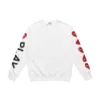 Designer Men's Hoodies Com Des Garcons Sweatshirt PLAY CDG Arm Multihearts White Pullover Sweatshirts Brand XL New