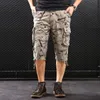 Shorts masculinos 2019 Cotton Mens Cargo Shorts Moda Camuflagem Male Shorts Male Multi-Pocket Camo Casual ao ar livre Tocando calças curtas Homme W0327