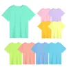 Sublimacja pastelowe ubrania w kolorze jasnym maluch puste T-shirty poliestrowe ubrania z ubrania rodzica-dziecko