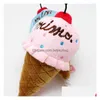 Hondenspeelgoed kauwt Pet Exquisite Ice Cream -touw Knoop Pink / Blue Drop Delivery 202 DHTOD