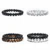 Beaded Natural Stone Round Bead Buddha Bracelet Tiger Eyes Yoga Meditation For Men Women Jewelry Drop Delivery 202 D4W