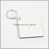 Part Favor Blank NEYCHAIN ​​SUBLIMATION PERSONALITY KEYCHAINS Ornament MDF Coated Board Doubleided Heat Transfer OTPST