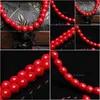 Камень 8 мм оптовые натуральные красные коралловые бусинки круглое свободное 6 мм 10 мм 12 мм для ювелирных изделий изготовление ожерелья Diy Bracelet Drop D Dhe70