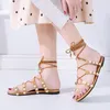 Sandalen Damen Sommer Perle Kreuzgurt Plattform Unten Offene Spitze Hochwertige römische Charakterschuhe Chaussures Femme