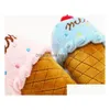 Hondenspeelgoed kauwt Pet Exquisite Ice Cream -touw Knoop Pink / Blue Drop Delivery 202 DHTOD