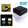 2in x 2in Solar patio lights Post Cap Light Square Solar Powered Pillar Light For Wrought Iron Fencing Front Yard Backyards Gate Landscaping Residential