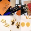 T GG Pendiente chapado en oro de 18 quilates Pendientes de diseñador Pendientes de mujer Joyería de moda Conjunto de perlas redondas Pendientes de diamantes Accesorios de lujo Pareja Regalo familiar Diseño clásico