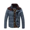 Мужская зимняя куртка мода сплошные мужские валики густые теплые парки мужчины избывают повседневную плюс размер M-4XL
