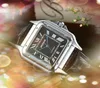 Top Brand Fashion mass relógio de tempo relógios automáticos homen square romano tanque simples discagem de negócios casual cinturão de couro popular japonês quartzo watchwatch