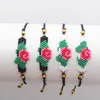 Strand ZHONGVI Rose Fleurs Bracelet Perlé Pour Femmes Adolescente Accessoires De Mode Bijoux Faits À La Main Boho En Gros