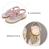 Sandals Summer Rhinestones Girls Sandals Leather Sequins Glitter Infant Toddler Baby Girls Shoes Kids Children Sandals Baby Girl Sandals W0327