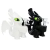 Narguilé YHSWE Silicone Noir et Blanc Dragon Pipe avec Bol en Verre Narguilé Bong Dab Rig Pipe à Eau