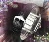 Top Brand Fashion mass relógio de tempo relógios automáticos homen square romano tanque simples discagem de negócios casual cinturão de couro popular japonês quartzo watchwatch