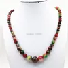 Kedjor 6-14 mm tillbehör Multicolor Turkiet Natural Stone Tower Halsband Kedja för kvinnor flickor julklappar smycken