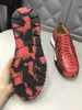 Dress Shoes Ly Top Quality Genuine Python Skin Men Shoe Fashin Leisure Flat Strong Solid Thread Base Red Yellow Orange Colors