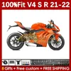 Motocyklowe owiewki dla Ducati Street Fighter Panigale V4S V4R V 4 V4 S R 2018-2022 Body 167NO.68 V-4S V-4R V4-S V4-R 21 22 2021 2022 Wtryskowe formowanie Orange Stock Orange Stock Stock Orange Stock Stock Stock Orange Stock Stock Orange Stock Stock Orange Stock Stock Orange