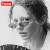 Yoovos Small Frame Women Sunglasses 2023不規則な鏡サングラス