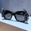 Yaz Stili Barok Büyük Boy Siyah Güneş Gözlüğü Kadınlar 2023 Lüks Desinger Partisi Zarif Güneş Gözlükleri Kadın Tonları Gafas de Sol230328