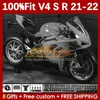 Motorcykelmässor för Ducati Street Fighter Panigale V4S V4R V 4 V4 S R 2018-2022 BODY 167NO.60 V-4S V-4R V4-S V4-R 21 22 2021 2022 Injektion Gjutning Kroppsgrå Grey Stock