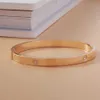 Браслет LuxuryDesigner Love Bangle Bangel Branke Broslet Bracelet Light Luxury High Grade Titanium Steel Маленькая группа бесцветная изысканная изысканная модель дизайна любителей ювелирных изделий