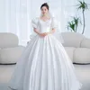 Party Dresses Vintage Princess Wedding Satin Simple Gown Shining Beading Slim Bridal Plus Size Robe De Mariee 230328