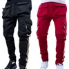 Męskie spodnie Summer Cargo Casual Spodnie Męskie pop joggers Refleksyjne multi-kieszeni trackpants Męskie spodnie do joggingu Spodnie Sports Sports 230327