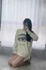 Designer Fashion Hoodie Saint Michael Makes Old Graffiti And Destroys The Eyes FOG Loose Casual Couple Round Neck Sweater